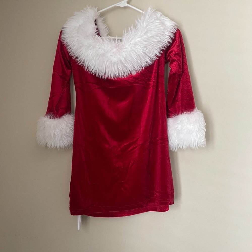Mrs. Claus Velvet Dress Costume